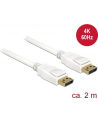 Kabel Delock DisplayPort M/M 20 Pin v1.2 2m 4K biały - nr 11