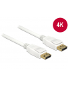 Kabel Delock DisplayPort M/M 20 Pin v1.2 2m 4K biały - nr 2