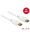 Kabel Delock DisplayPort M/M 20 Pin v1.2 2m 4K biały - nr 3