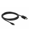 Kabel adapter Delock USB type-C(M) -> DisplayPort(M) 8K 60Hz 1,5m czarny - nr 3