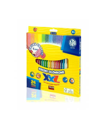 Kredki ołówkowe hexagonalne 24 kolory Astra
