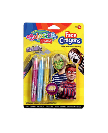 patio Kredki do malowania twarzy 5 szt na blistrze Metallic  Colorino Kids