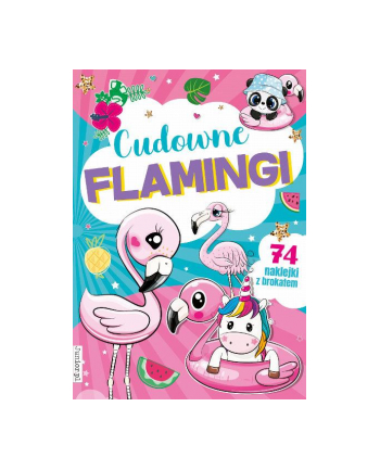 booksandfun Kolorowanka z naklejkami Cudowne flamingi