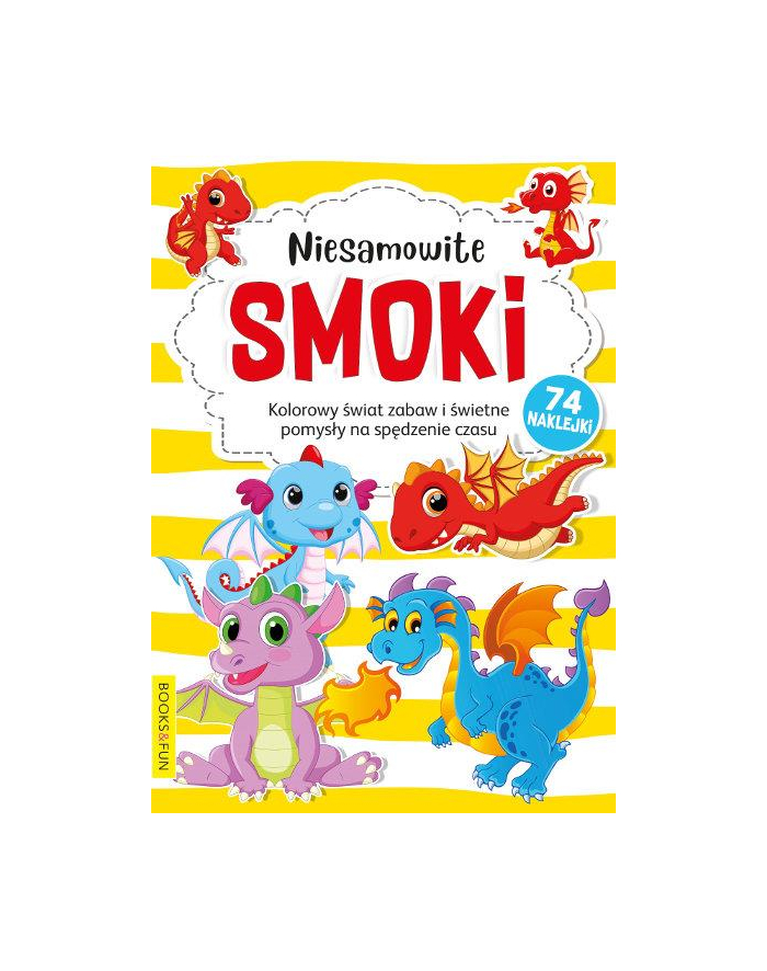 booksandfun Kolorowanka z naklejkami Niesamowite smoki główny