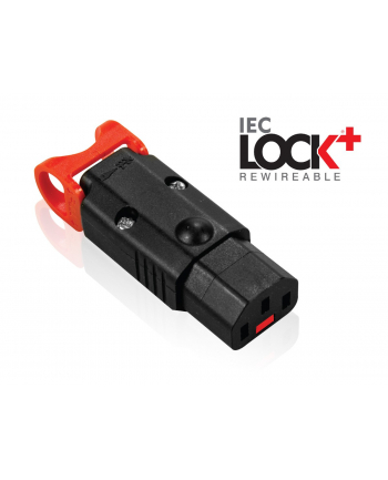 digitus Złącze zasilające do zarobienia z blokadą IEC LOCK+ OPEN/C13 Ż