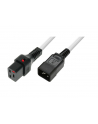 digitus Kabel zasilający serwerowy blokada IEC LOCK 3x1,5mm2 C20 prosty/C19 prosty M/Ż 2m biały - nr 1