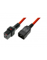 digitus Kabel zasilający serwerowy blokada IEC LOCK 3x1,5mm2 C20 prosty/C19 prosty M/Ż 2m czerwony - nr 1