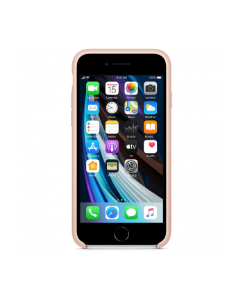 apple Silikonowe etui do iPhone SE piaskowy róż