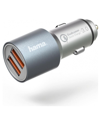 HAMA POLSKA Ładowarka samochodowa Hama ''Qualcomm® Quick Charge™ 3.0, srebrna