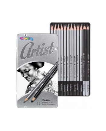 patio Zestaw do rysowania ARTIST 12 sztuk Metalowe pudełko Colorino Kids