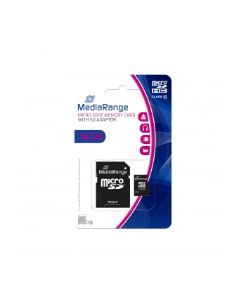 Mediarange 16 GB microSD, memory card (black, Class 10)