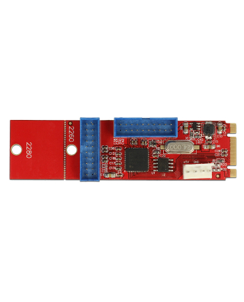DeLOCK M.2 Key B + M male> 2 x USB 3.0 pin header, converter (converter)