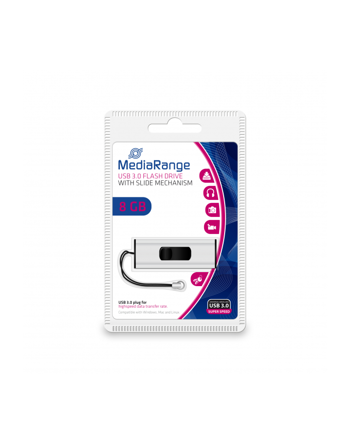 Media Range 8 GB, USB stick (silver / black, USB 3.2 A gene 1) główny