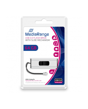 Mediarange 64 GB, USB stick (silver / black, USB 3.2 A gene 1)