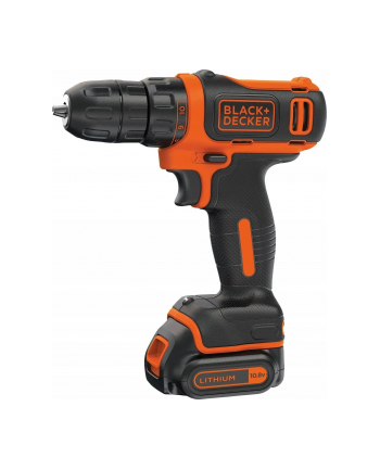 black+decker BLACK + DECKER cordless drill BDCDD12, 10,8Volt (black / orange, Li-ion battery pack 1.5Ah)