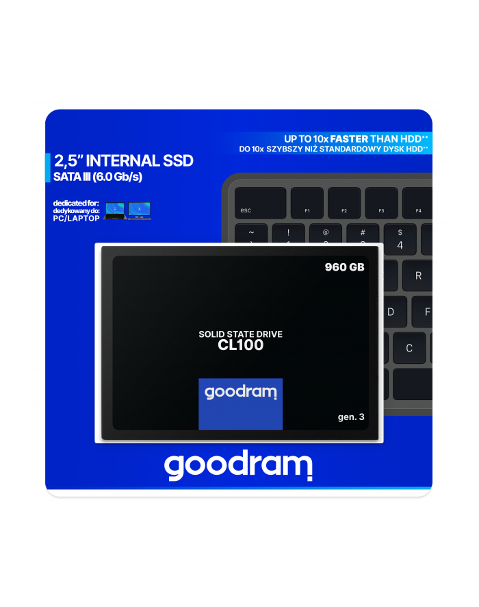 goodram Dysk SSD CL100 G3 960GB  SATA3 2,5 główny