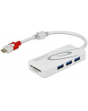 DeLOCK USB C Hub, USB Hub (white, USB 3.0, SD, microSD) - nr 1