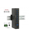 DeLOCK External Industrial Hub 7 x USB 3.0 Type-A USB hub (Black, with 15 kV ESD protection) - nr 11