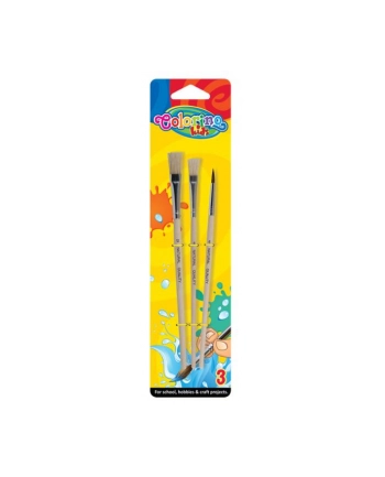 patio Pędzelki szkolne 3 szt. blister Colorino Kids 13741