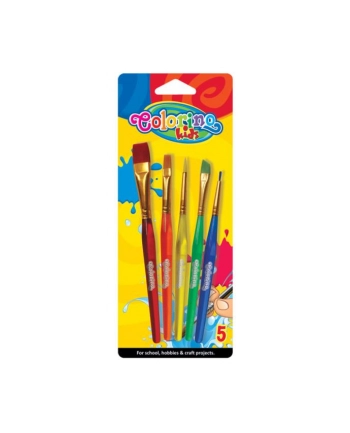 patio Pędzelki akrylowe 5 szt. kolor blister Colorino Kids 32599
