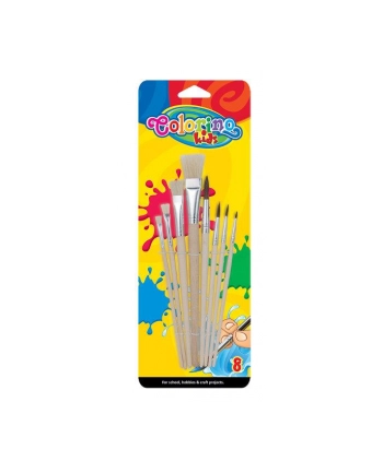 patio Pędzelki szkolne 8 szt. blister Colorino Kids 39000