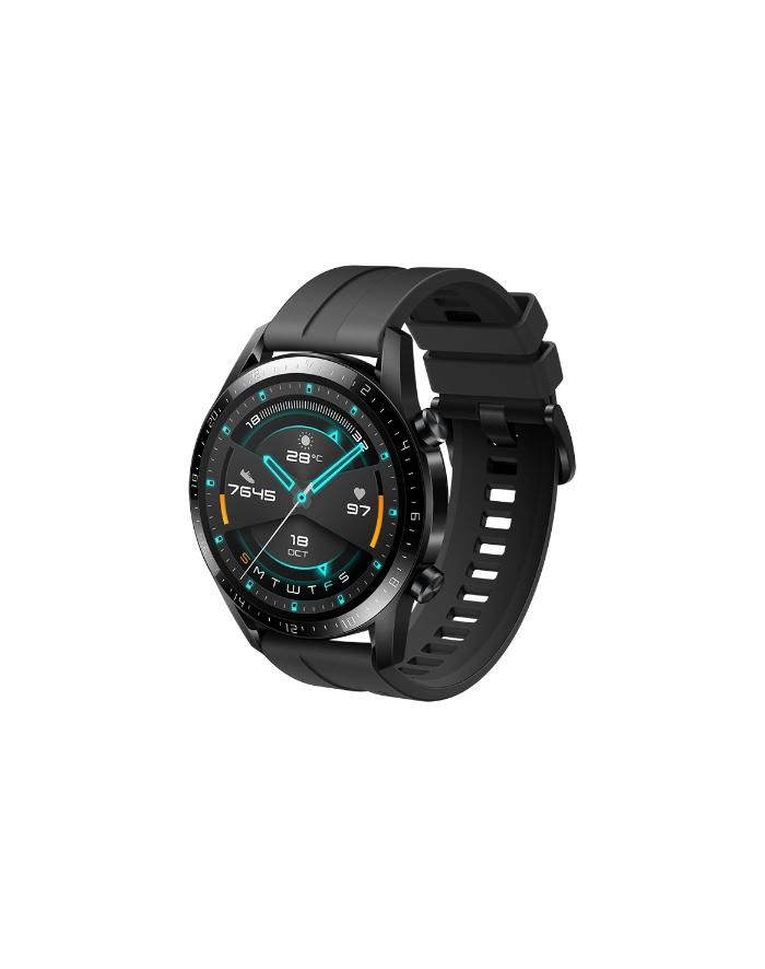 Huawei Watch GT2 46mm sport watch (black, Bracelet: Matte Black, fluorine rubber) główny