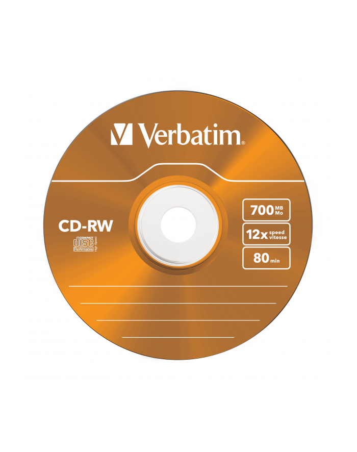 Płytki CD-RW VERBATIM 8-12x 700MB 5P SL         43167 główny