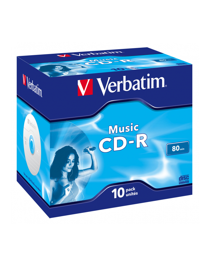 Płytki VERBATIM CD-R AUDIO 80min 10P JC             43365 główny