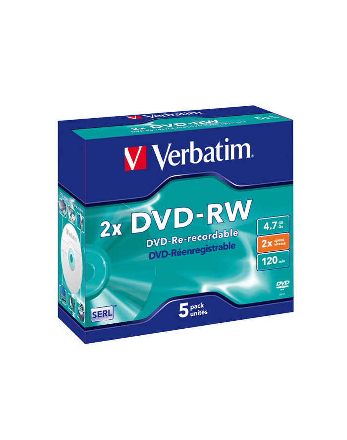 DVD-RW 2x 4.7GB 5P JC Data/Video 43234 główny