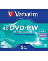 Płytki DVD-RW VERBATIM 4x 4.7GB 5P JC              43285 - nr 23