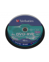 Płytki DVD-RW VERBATIM 4x 4.7GB 10P CB 43552 - nr 1