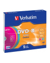 Płytki DVD-R VERBATIM 16x 4.7GB 5P Slim Colour     43557 - nr 13