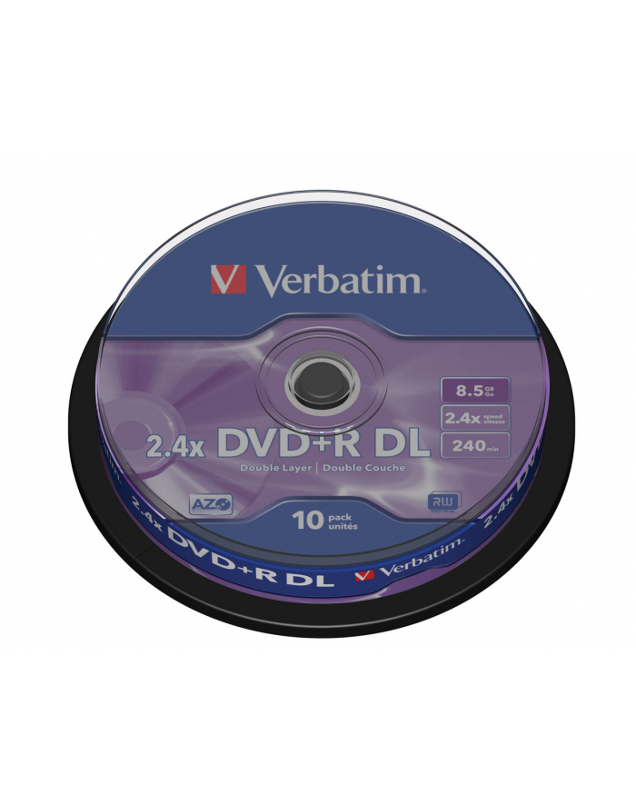 DVD R (2,4x) 8.5GB DoubleLayer CB 10P 43562 główny