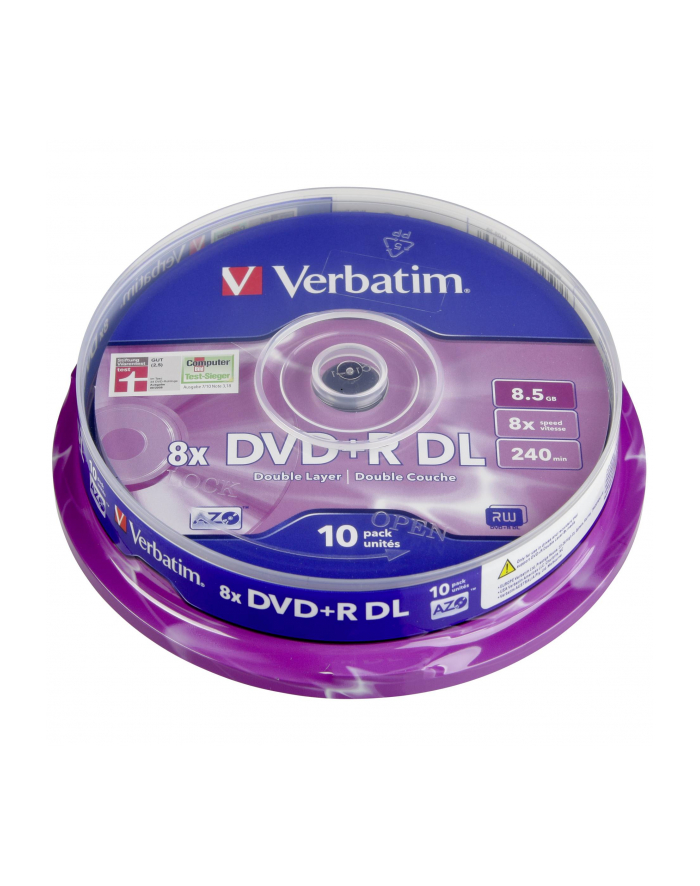 DVD R (8x) 8.5GB DoubleLayer CB 10P 43666 główny