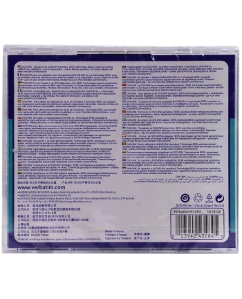 Płytki DVD-RW VERBATIM 4x 4.7GB 5P JC 43285