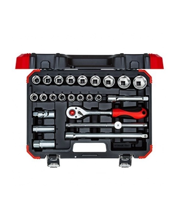 Gedore Red Socket set 1/2 '', 24 pieces (red / black, with Shift-gun, SW 10mm - 32mm)