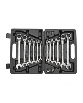 Gedore Red ring ratchet open ended spanner set, 16-piece, wrench (chrome, SW 8 - 19mm)