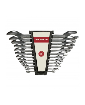 Gedore Red double open ended spanner set, long, 12 parts, wrenches (chrome, SW 6 - 32mm)