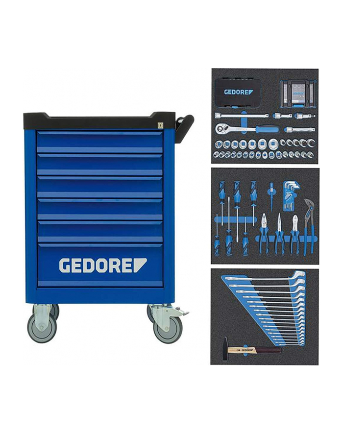 Gedore tool trolley Workster WSL-M-TS-172 (blue / black, incl. 172 tools) główny