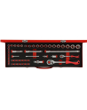 Gedore Red socket set 1/4 ''+ 1/2'', 49 pieces (red, with 2 switching creaking, SW 4mm - 24mm) - nr 1