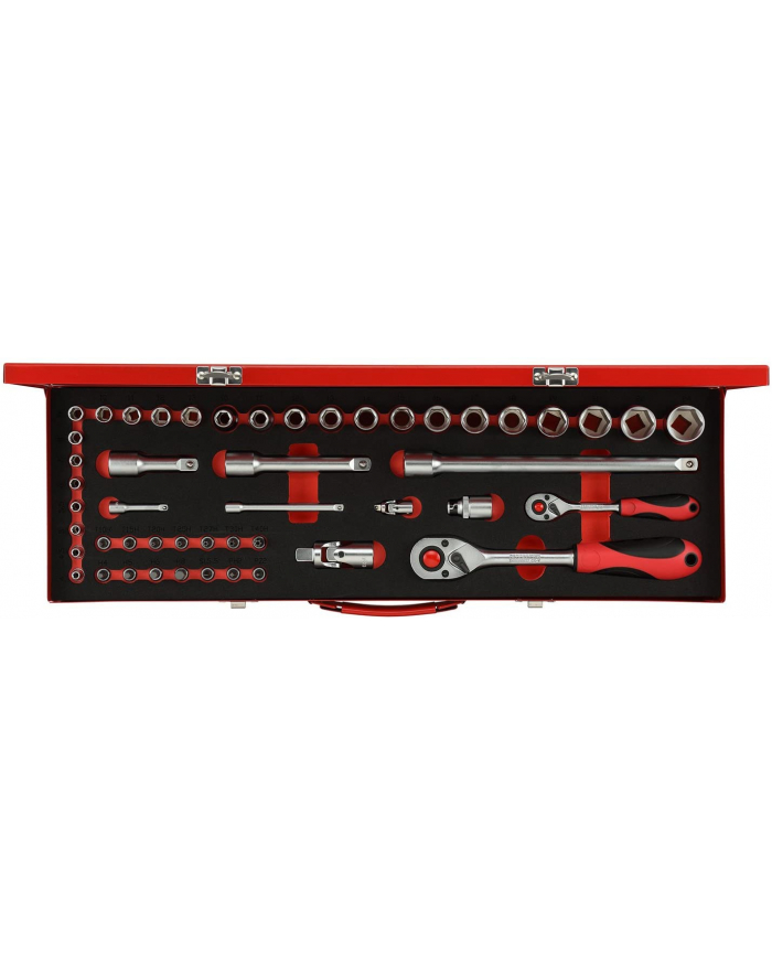 Gedore Red socket set 1/4 ''+ 1/2'', 49 pieces (red, with 2 switching creaking, SW 4mm - 24mm) główny