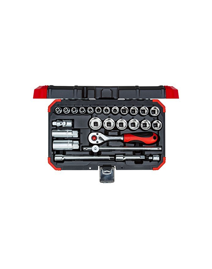 Gedore Red Socket set 3/8 '', 26 pieces (red / black, with Shift-gun, SW 6mm - 24mm) główny