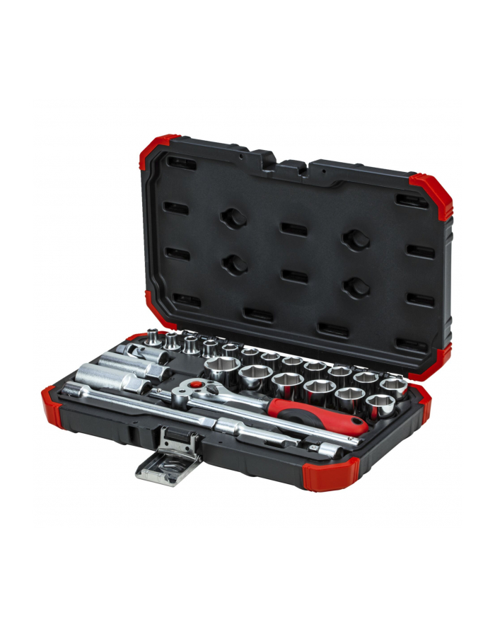 Gedore Red Socket set 3/8 '', 26 pieces (red / black, with Shift-gun, SW 6mm - 24mm) główny