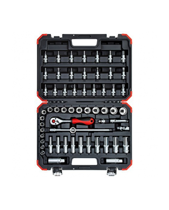 Gedore Red Socket set 3/8 '', 59 pieces (red / black, with Shift-gun, SW 6mm - 24mm)