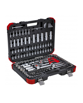 Gedore Red socket set, 1/4 ''+ 3/8'' + 1/2 '', 172 pieces (red / black, with 3 lever Ratchet)