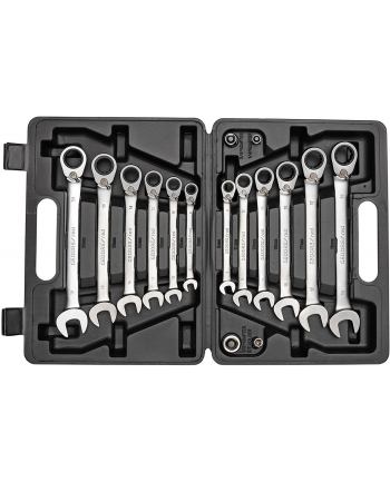 Gedore Red ring ratchet open ended spanner set, 16-piece, wrench (chrome, SW 8 - 19mm)