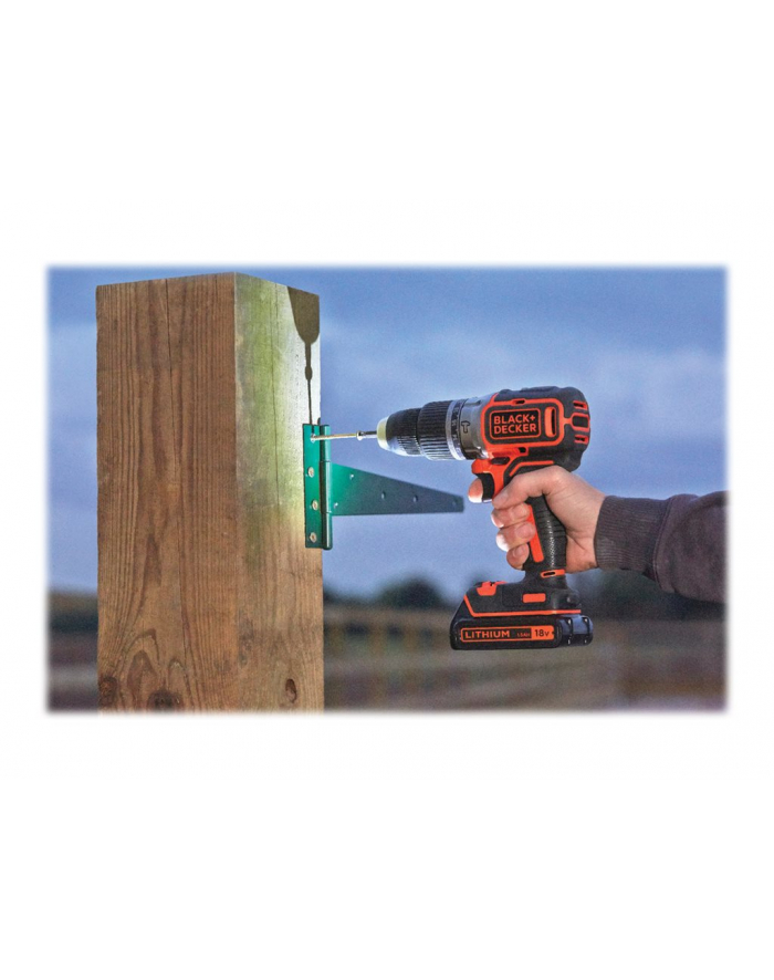 black+decker BLACK + DECKER cordless hammer BL188K, 18 Volt (black / orange, Li-ion battery pack 1.5Ah) główny