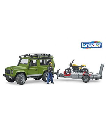 bruder BROTHER Land Rover Defender w. Trailer - 02589