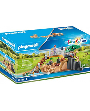 Playmobil lion in the outdoor enclosure - 70343