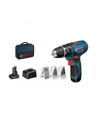 bosch powertools Bosch cordless hammer drill driver GSB 12V-15 Professional, 12 volt (blue / black, Li-ion battery 2.0Ah, Li-ion battery 4.0Ah, drill & bit set) - nr 10
